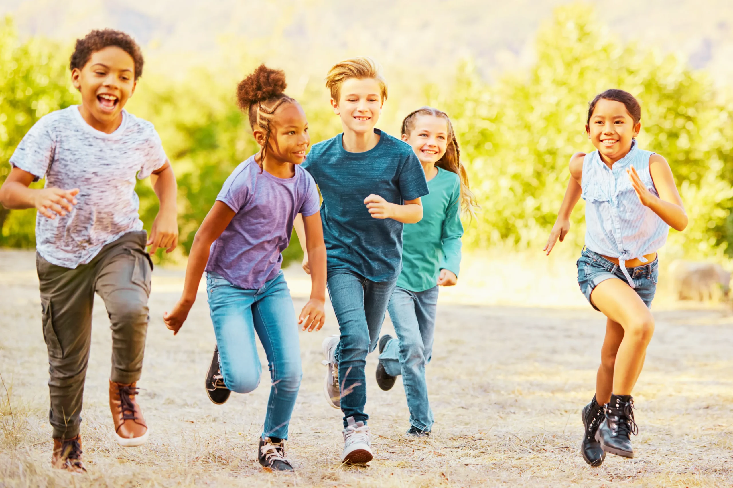 children running for afg wp